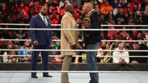 Bobby Lashley Face To Face With Brock Lesnar Wallpaper