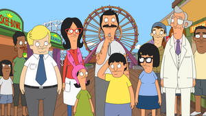 Bobs Burgers Belchers At An Amusement Park Wallpaper