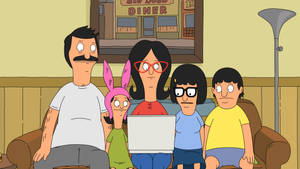 Bobs Burgers Belchers With A Laptop Wallpaper