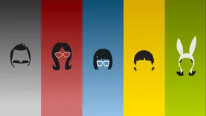 Bobs Burgers Character Silhouettes Wallpaper