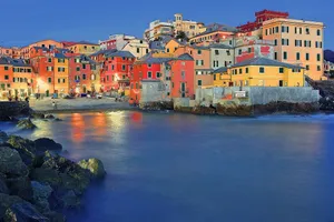 Boccadasse Beach In Portofino Italy Wallpaper