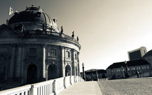 Bode Museum Grayscale Wallpaper