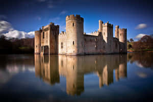 Bodiam Castle Reflection East Sussex Wallpaper