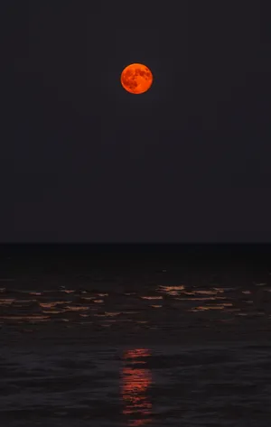 Body Of Water During Fullmoon Wallpaper