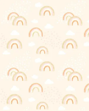 Boho Iphone With Bohemian Rainbows, Clouds, And Flecks Wallpaper