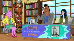 Bojack Horseman Signs Autographs At A Book Signing Wallpaper