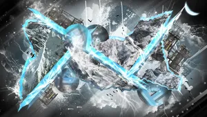 Bold And Contrasting Black And White Abstract Art Wallpaper