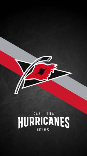 Bold Carolina Hurricanes Logo Over A Diagonal Line Wallpaper