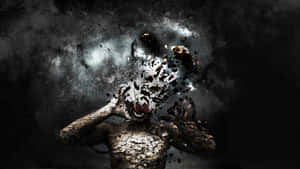 Bold Color Combination And Geometric Shapes Create A Unique Desktop Wallpaper