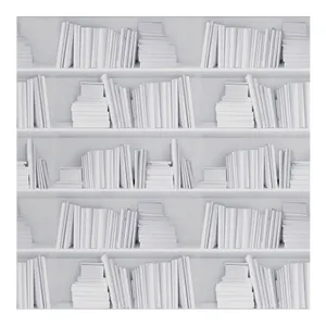 Bookshelf White Books Wallpaper