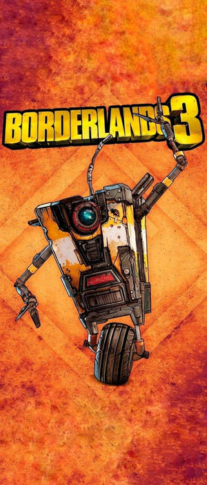 Borderlands Iphone Claptrap Orange Aesthetic Wallpaper