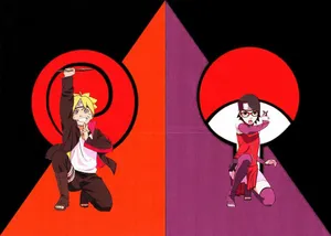 Boruto Uzumaki And Sarada Wallpaper