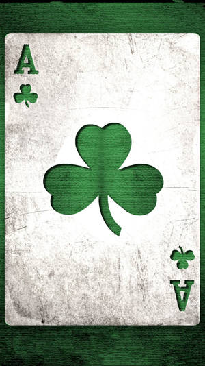 Boston Celtics Shamrock Leaf Ace Card Wallpaper