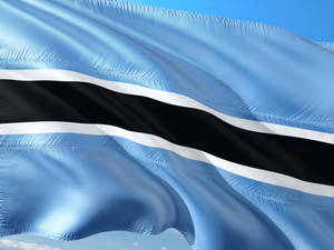 Botswana Waving Flag Wallpaper