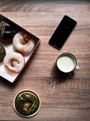 Box Of Donuts Food Iphone Wallpaper
