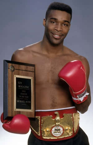 Boxing Championwith Awardand Belt Wallpaper