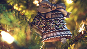 Brass Christmas Bells Wallpaper