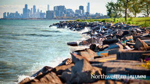 Breakwater At Northwestern University Wallpaper