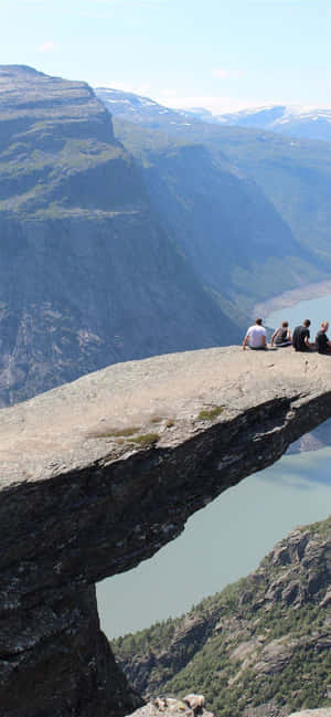 Breath-taking View From The Edge Of Trolltunga, Norway Wallpaper