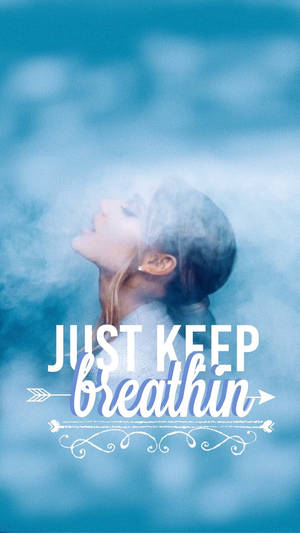 Breathing Quote Ariana Grande Wallpaper