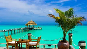 Breathtaking Kerama Hawaii Beach At Sunset Wallpaper