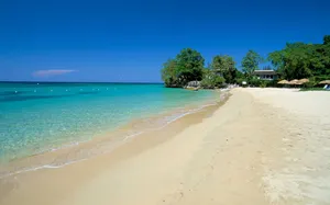 Breathtaking Shoreline Of Jamaica Beach Wallpaper