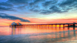 Breathtaking Sunset Over Malibu, California Wallpaper