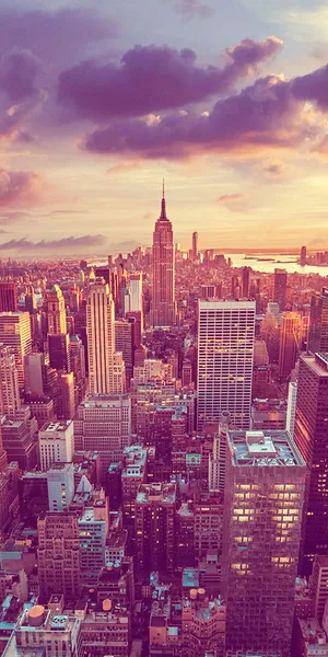 Breathtaking Urban Landscape At Sunset Wallpaper