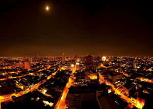 Breathtaking Veiw At Night In Asuncion Wallpaper