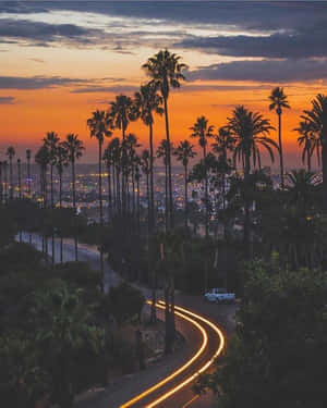 Breathtaking View Of California Coast Seen From A Hill. Wallpaper