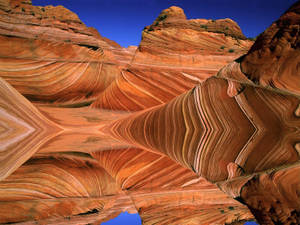 Breathtaking View Of Red Rock Formation, The Wave In Arizona Wallpaper