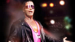 Bret Hart Iconic Wrestling Champion Wallpaper