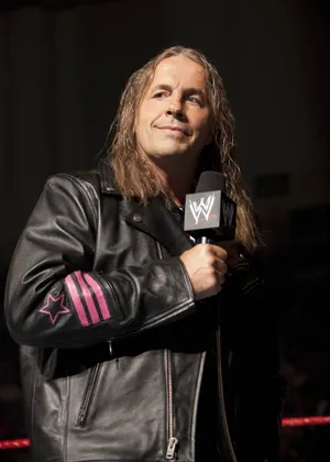 Bret Hart Legendary Hitman Wrestler Wallpaper