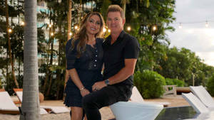 Brian Gay And Wife On Resort Wallpaper