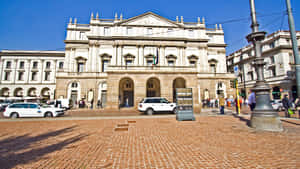 Brick Floor Outside La Scala Opera House Wallpaper