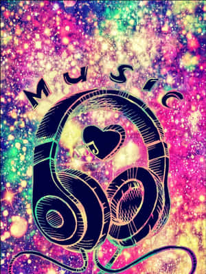 Bright And Colorful Glitter Galaxy Wallpaper