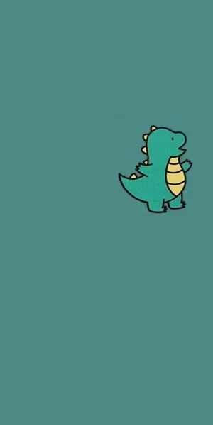 Bright Cartoon Dinosaur Phone Wallpaper