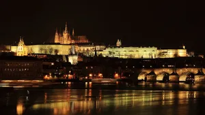 Bright Lights In Prague Palace Wallpaper
