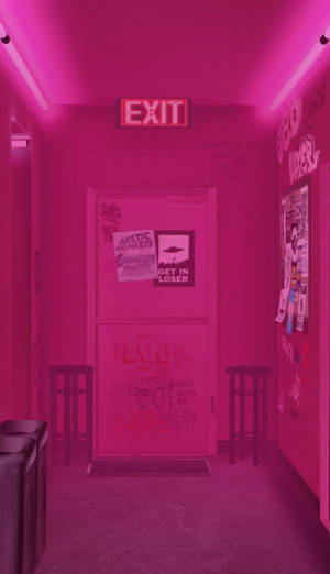 Bright Neon Pink Vibrancy Radiating With An Energetic Aura. Wallpaper