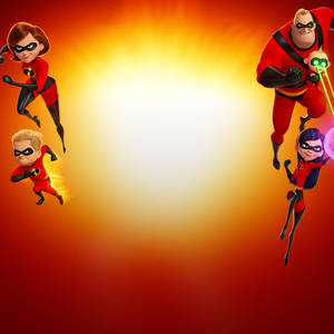 Bright Orange Incredibles 2 Wallpaper