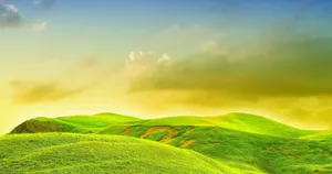 Bright Sunrise Hills Wallpaper