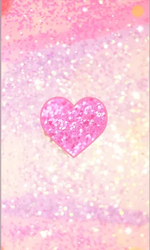 Brighten Up Your Bedroom With Beautiful Glitter Pink Hearts! Wallpaper