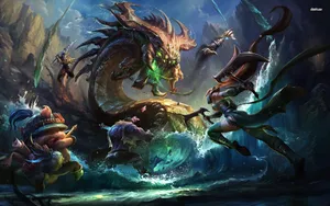 Bring The Action Of League Of Legends With This Stunning 3d Game. Wallpaper