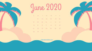 Bringing The Summer Into June With This Colorful Pastel Calendar! Wallpaper