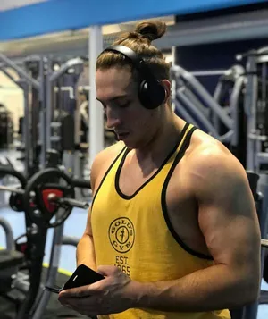 British Wrestler Pete Dunne In The Gym Wallpaper