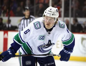 Brock Boeser Vancouver Canucks Vs. Winnipeg Jets Wallpaper