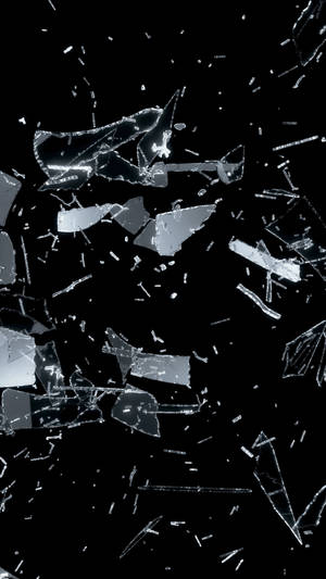 Broken Glass Flying Wallpaper