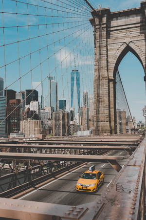 Brooklyn Bridge And Car Wallpaper