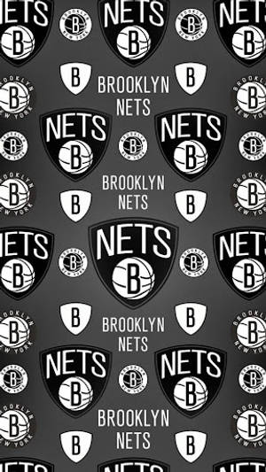 Brooklyn Nets Patterned Logo Wallpaper