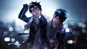 Brothers Rin And Yukio From Blue Exorcist Wallpaper